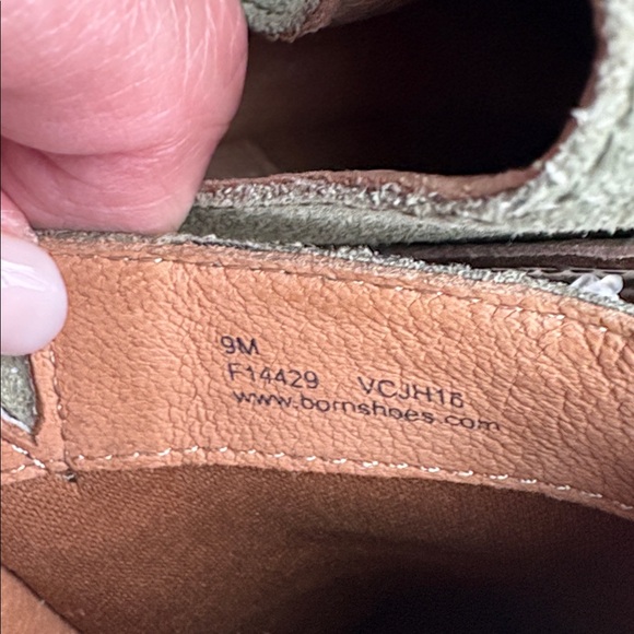 NEW Born Olive and Chocolate Suede Leather Clogs 9 - Picture 10 of 11